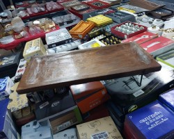 جاط تقديم فواكه خشب هندي مستطيل 64 × 28 سم